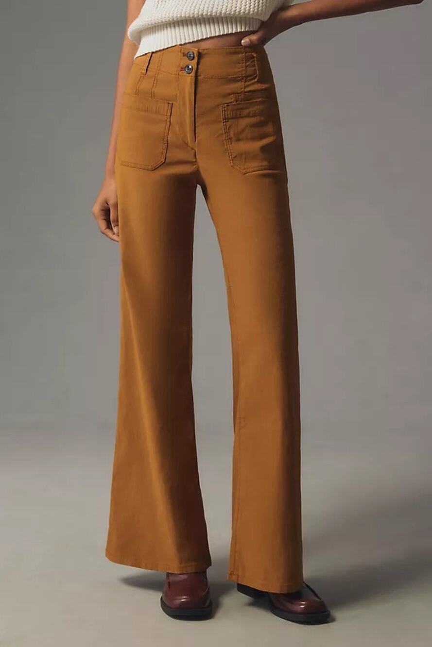 New Maeve The June Jean 28T NWT Brown High Rise Wide Leg Jeans Anthropologie